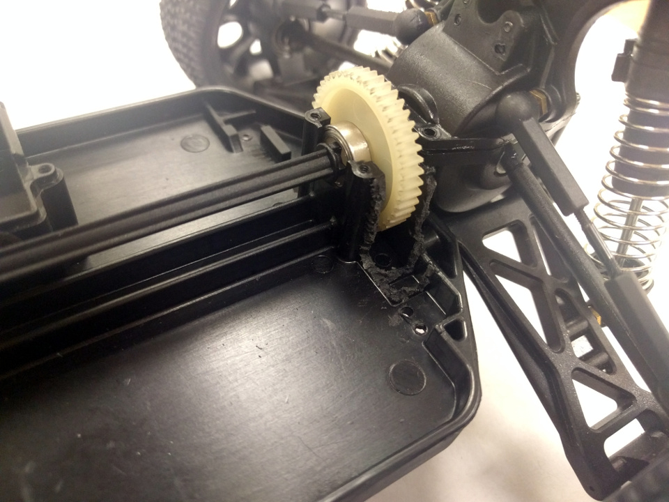 Plastic cleared away for meshing Encoder